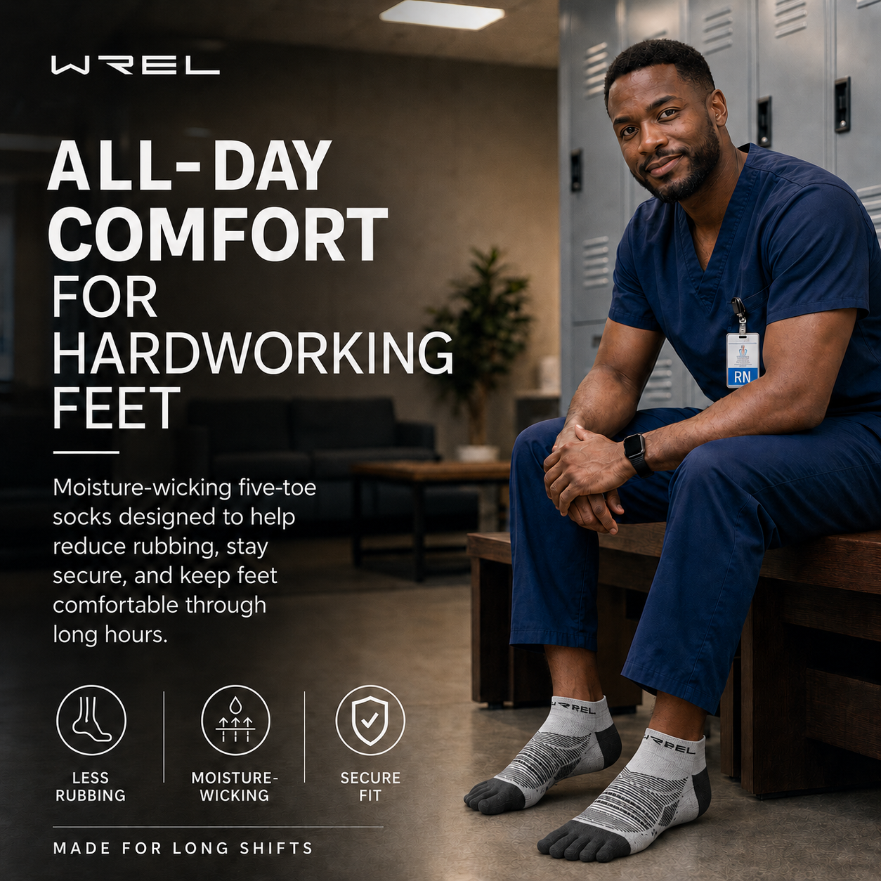Coolmax Sport Toe Socks for Running, Hiking, Walking & Long Days