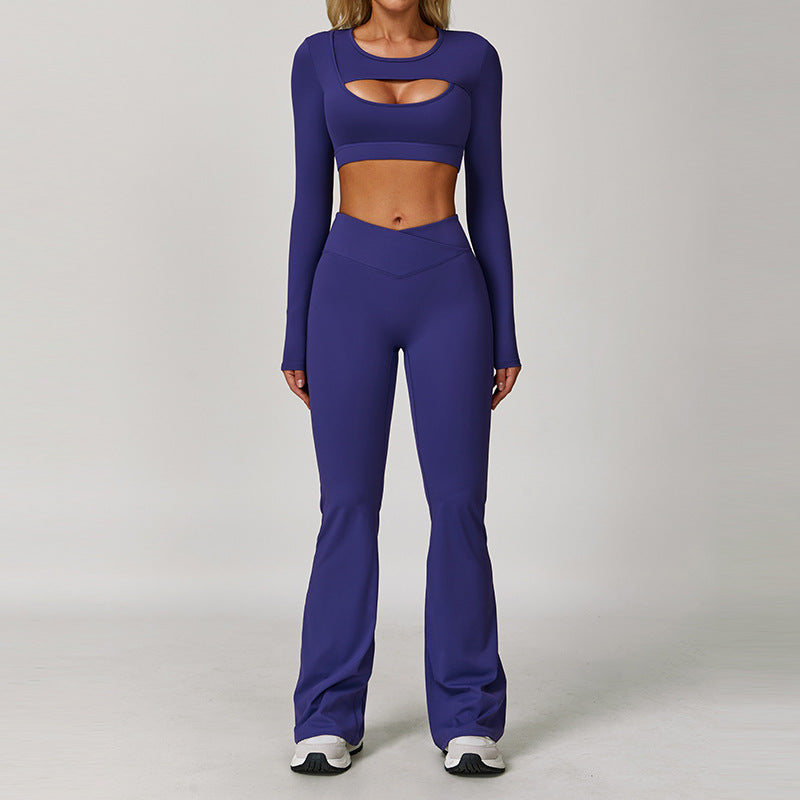 Women's Contrast Yoga Fitness Set