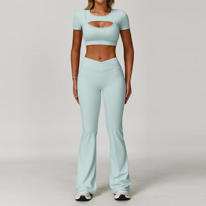 Women's Contrast Yoga Fitness Set