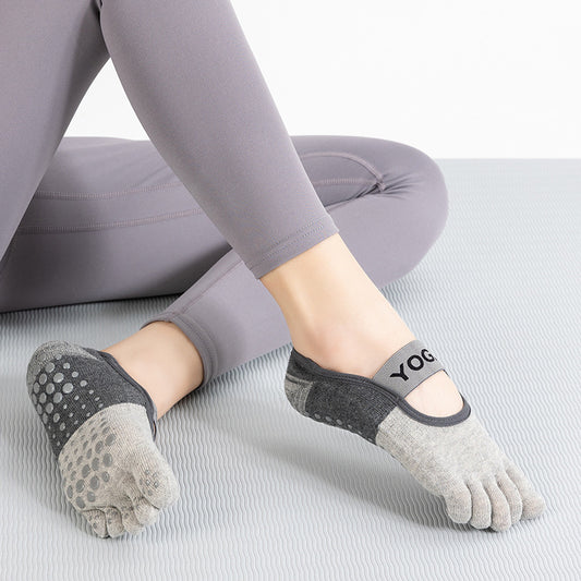 Five-Toe Grip Yoga Socks for Yoga, Pilates & Barre