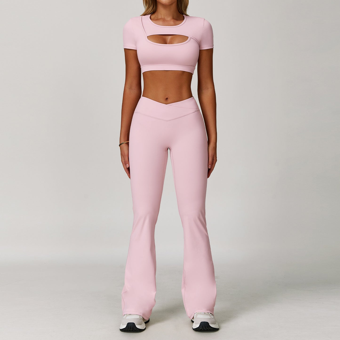 Women's Contrast Yoga Fitness Set