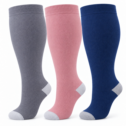 20–30 mmHg compression support—made to fit wider calves comfortably