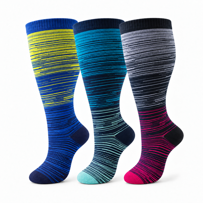 20–30 mmHg compression support—made to fit wider calves comfortably