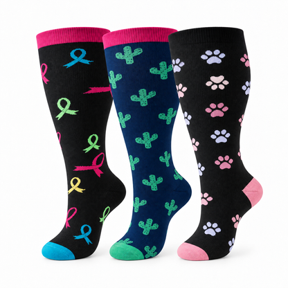 20–30 mmHg compression support—made to fit wider calves comfortably