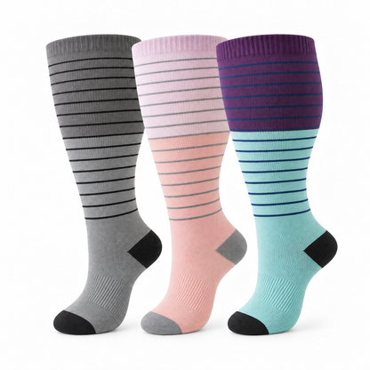 20–30 mmHg compression support—made to fit wider calves comfortably