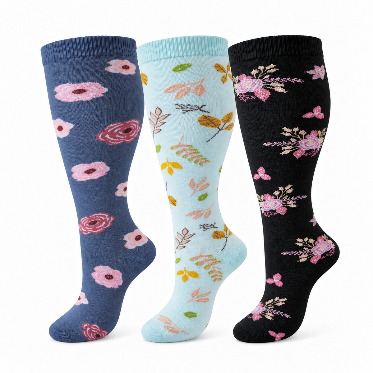 20–30 mmHg compression support—made to fit wider calves comfortably