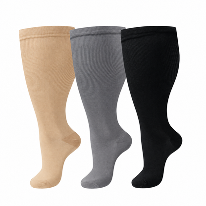20–30 mmHg compression support—made to fit wider calves comfortably