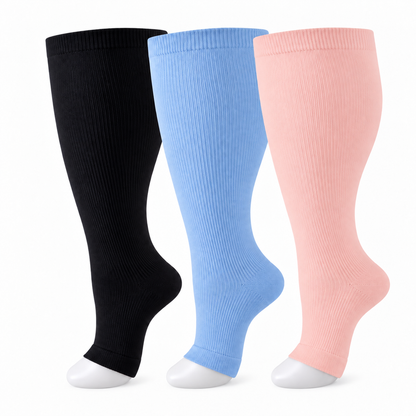 20–30 mmHg compression support—made to fit wider calves comfortably