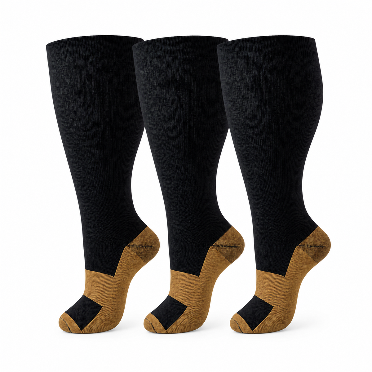 20–30 mmHg compression support—made to fit wider calves comfortably