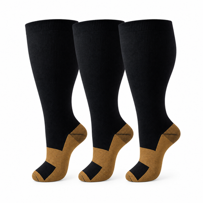 20–30 mmHg compression support—made to fit wider calves comfortably