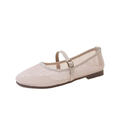 Womens Mesh Buckle Sandals
