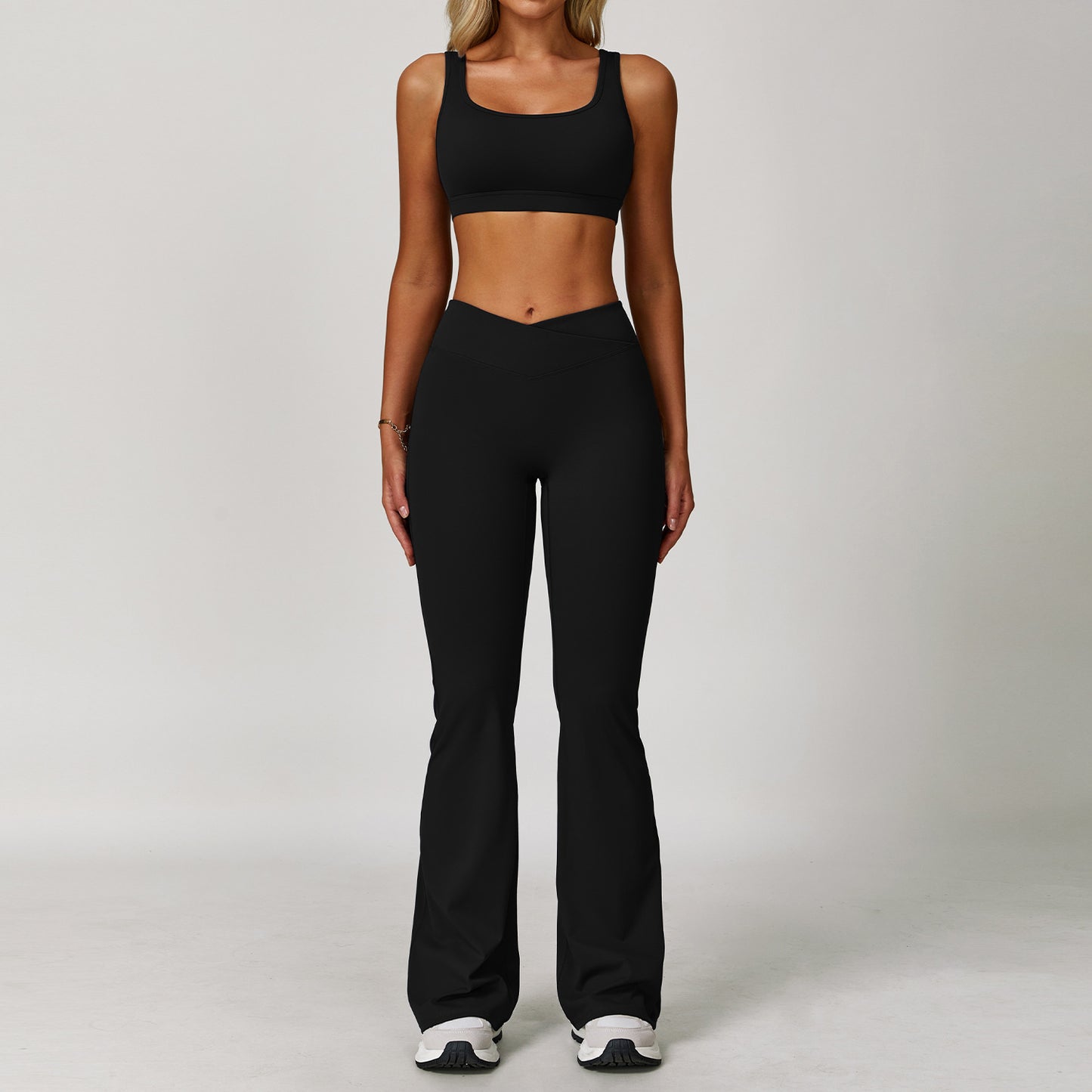 Women's Contrast Yoga Fitness Set