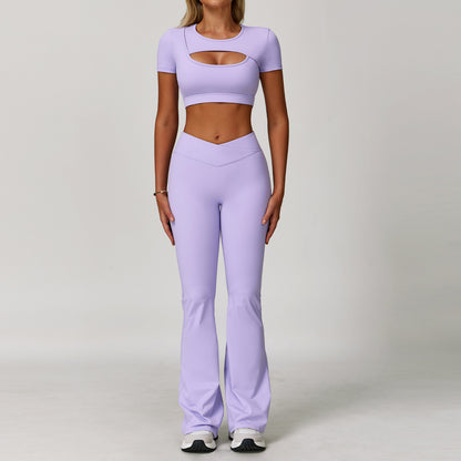 Women's Contrast Yoga Fitness Set