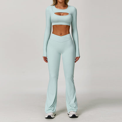 Women's Contrast Yoga Fitness Set