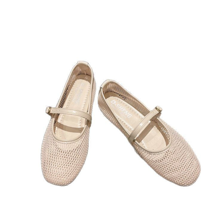 Womens Mesh Buckle Sandals