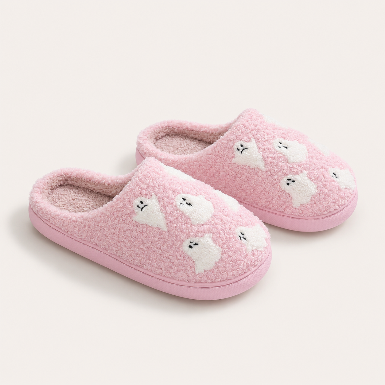 Halloween Plush Slippers – Skull, Ghost & Pumpkin Designs