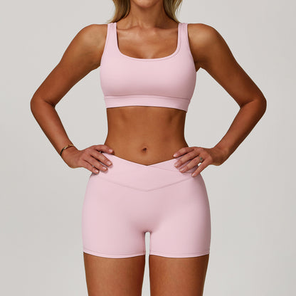 Women's Contrast Yoga Fitness Set