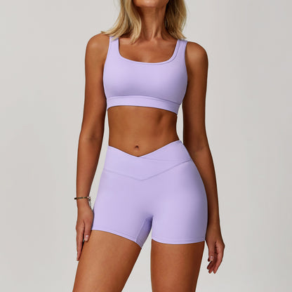 Women's Contrast Yoga Fitness Set