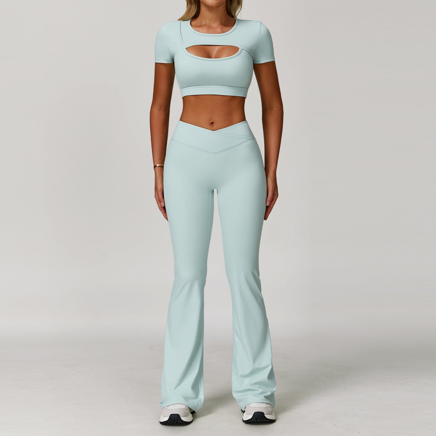 Women's Contrast Yoga Fitness Set
