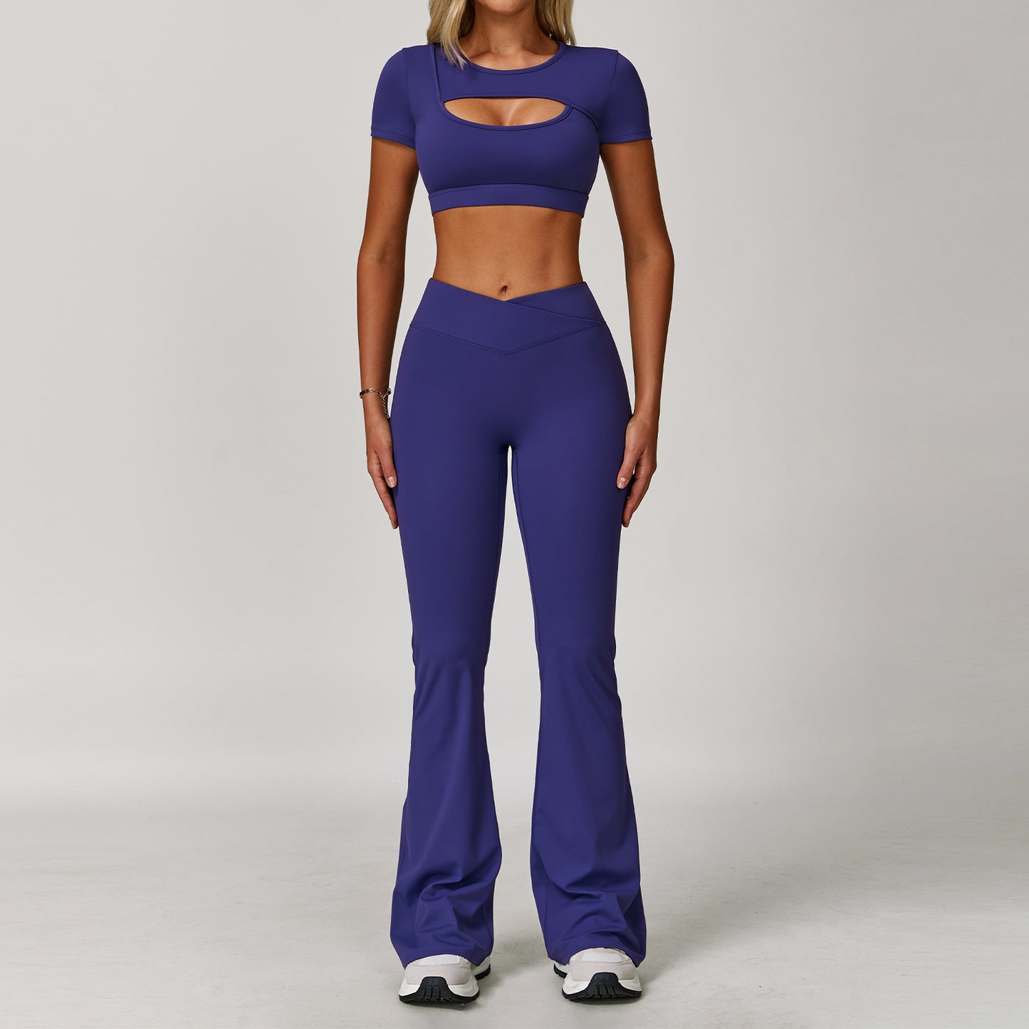 Women's Contrast Yoga Fitness Set