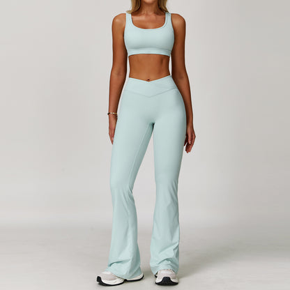 Women's Contrast Yoga Fitness Set