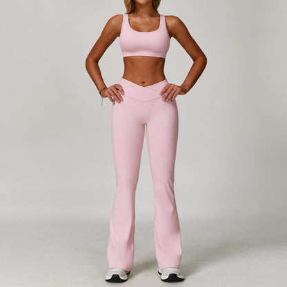 Women's Contrast Yoga Fitness Set
