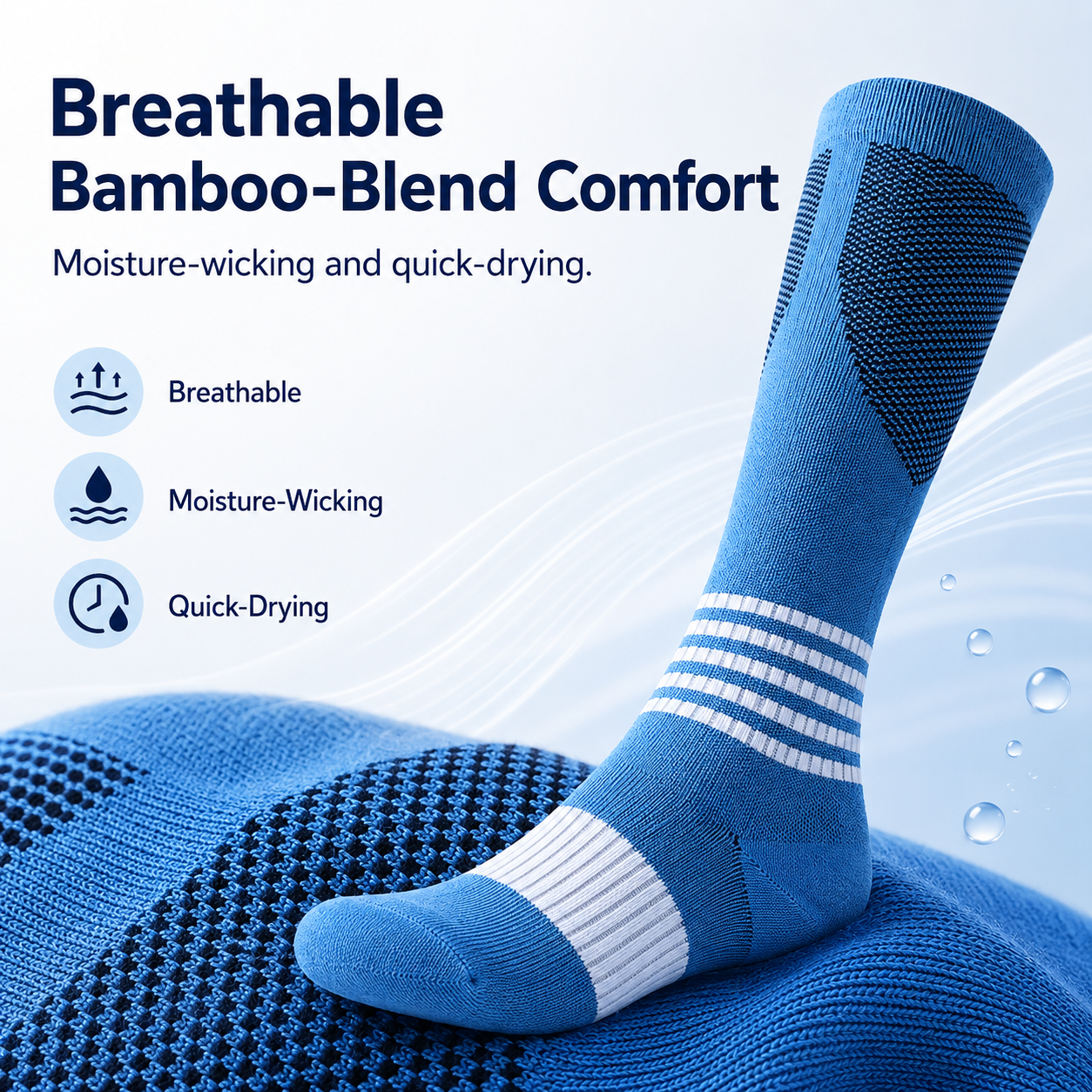 Bamboo-Blend Compression Sports Socks