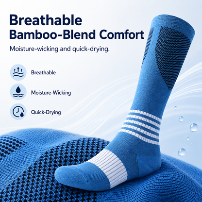 Bamboo-Blend Compression Sports Socks