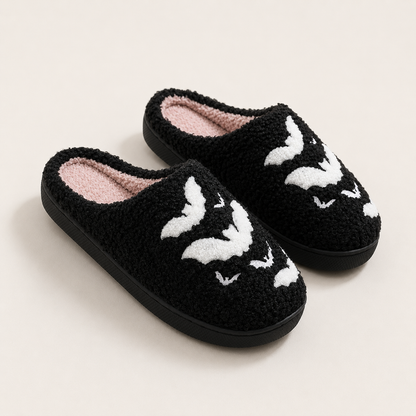 Halloween Plush Slippers – Skull, Ghost & Pumpkin Designs