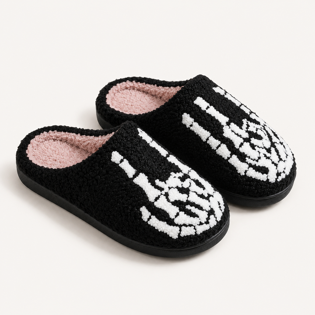 Halloween Plush Slippers – Skull, Ghost & Pumpkin Designs