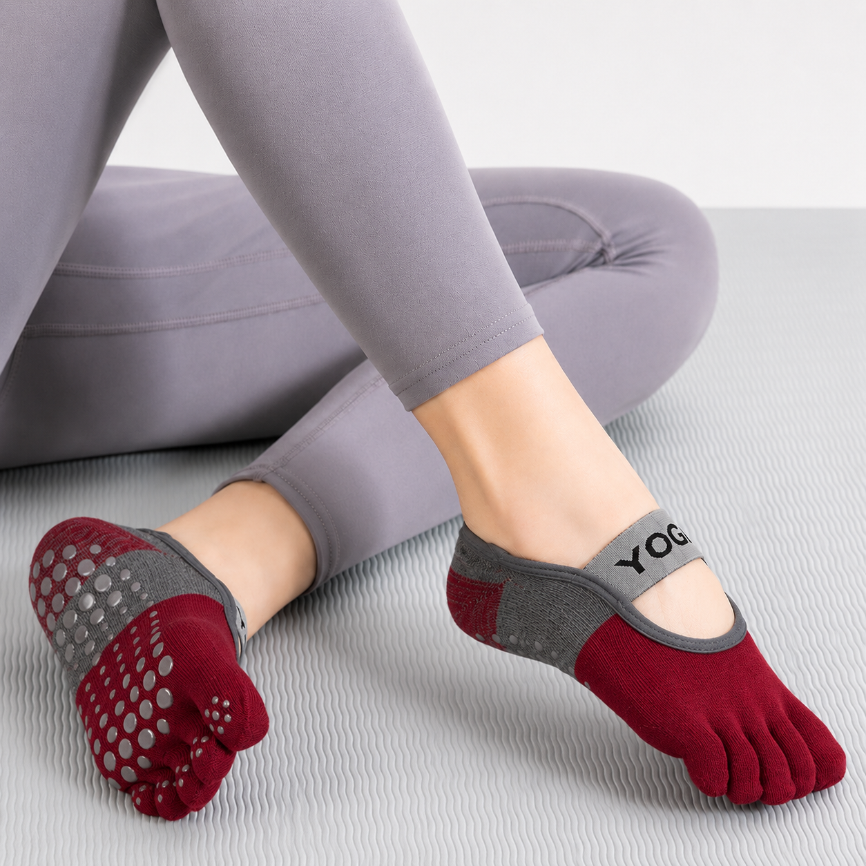 Five-Toe Grip Yoga Socks | Buy More, Save Up to 40%