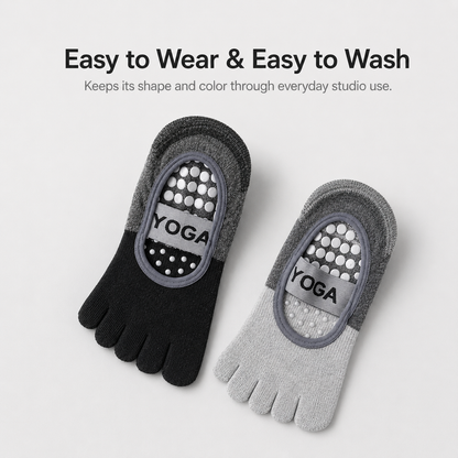 Five-Toe Grip Yoga Socks | Buy More, Save Up to 40%