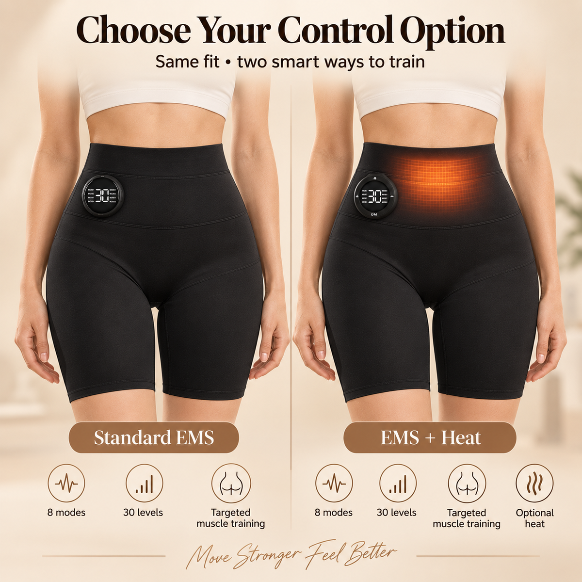 EMS Sculpt Training Shorts – Targeted Glute, Core & Leg Stimulation
