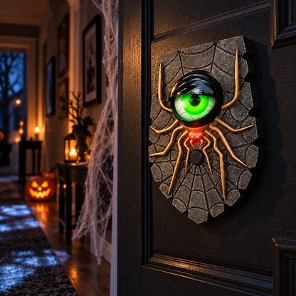 Halloween Spider Doorbell with Scary Light & Sound Effects