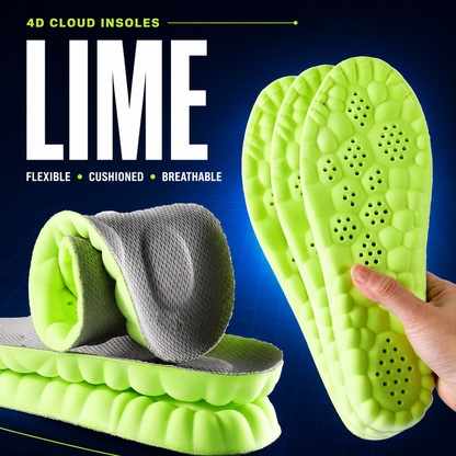 4D Steppers Cloud Comfort Insoles – Unisex Trim-to-Fit Memory Foam Inserts