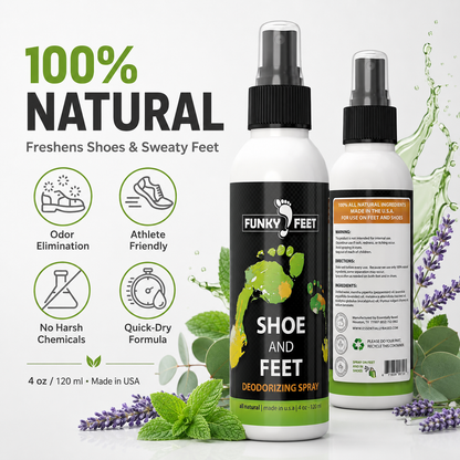 Funky Feet Natural Foot & Shoe Deodorizer Spray – 4 oz