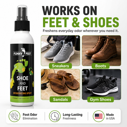 Funky Feet Natural Foot & Shoe Deodorizer Spray – 4 oz