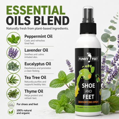 Funky Feet Natural Foot & Shoe Deodorizer Spray – 4 oz