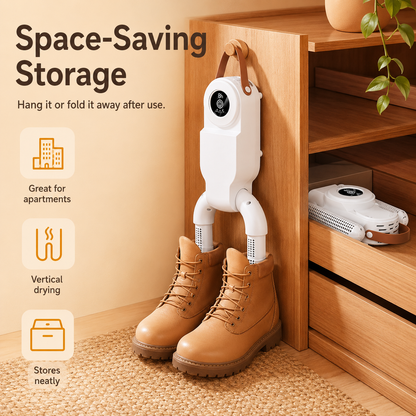 Portable Dual-Shoe Dryer with Timer – 150W