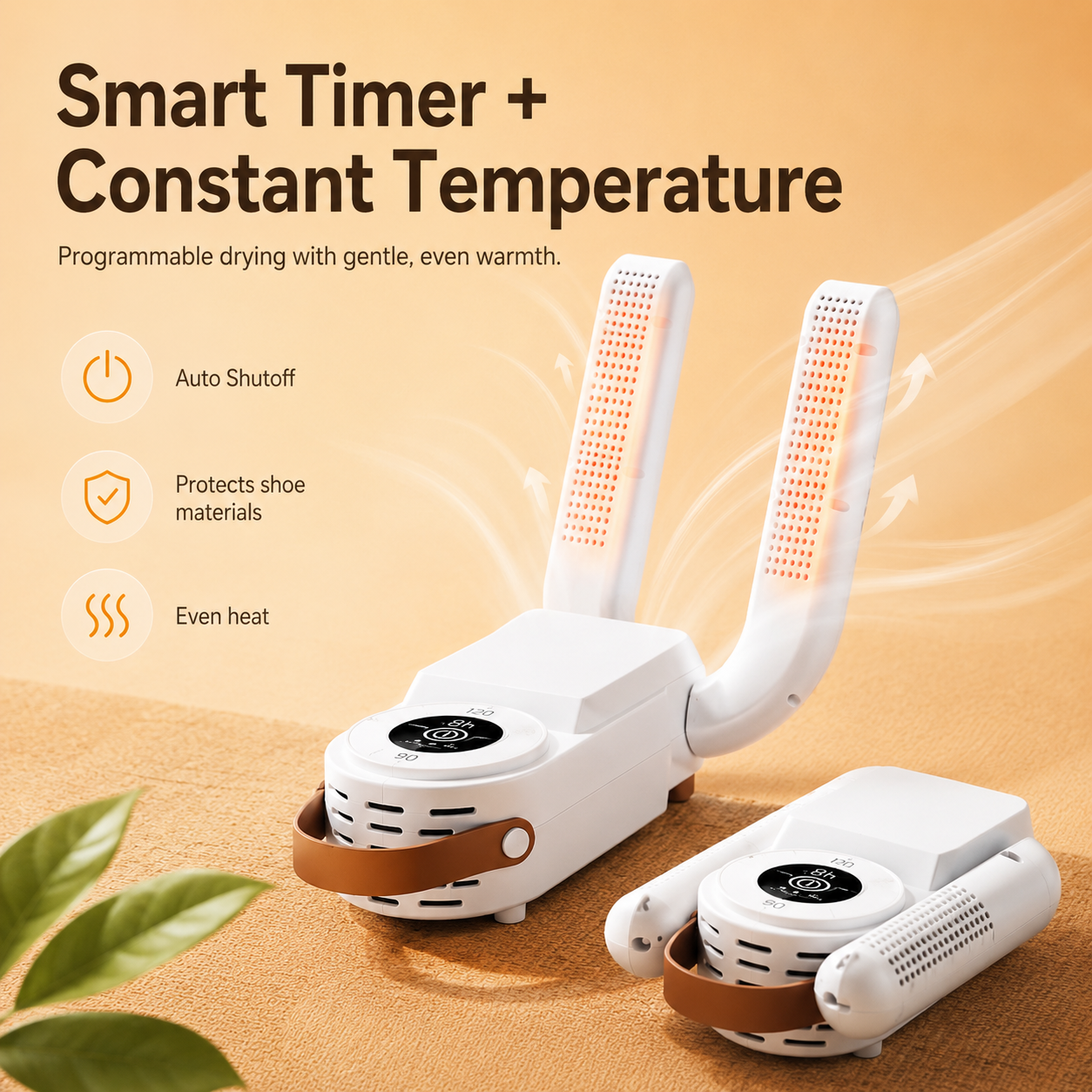 Portable Dual-Shoe Dryer with Timer – 150W