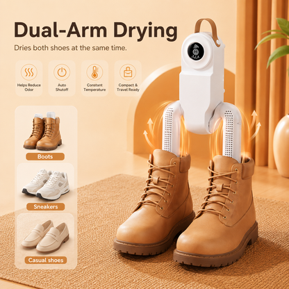 Portable Dual-Shoe Dryer with Timer – 150W