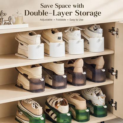Adjustable Folding Shoe Slot Organizer