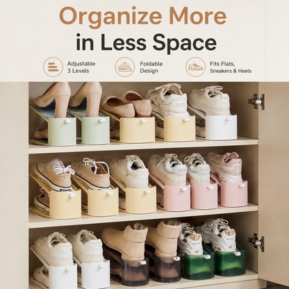 Adjustable Folding Shoe Slot Organizer