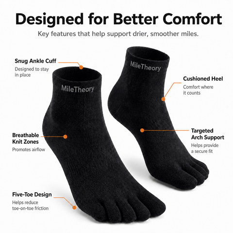 Coolmax Performance Toe Socks