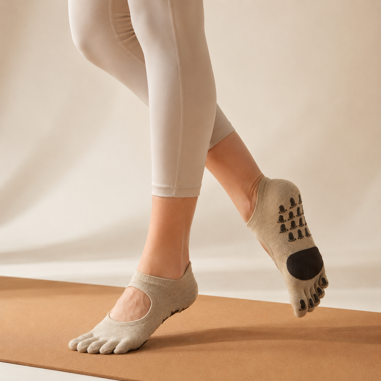 Five-Toe Pilates Grip Socks | Stock Up & Save — From $14.98/Pair