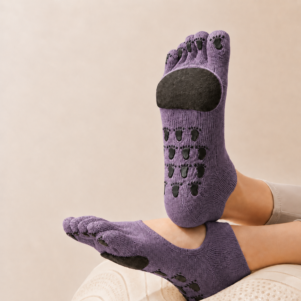 Five-Toe Pilates Grip Socks | Stock Up & Save — From $14.98/Pair