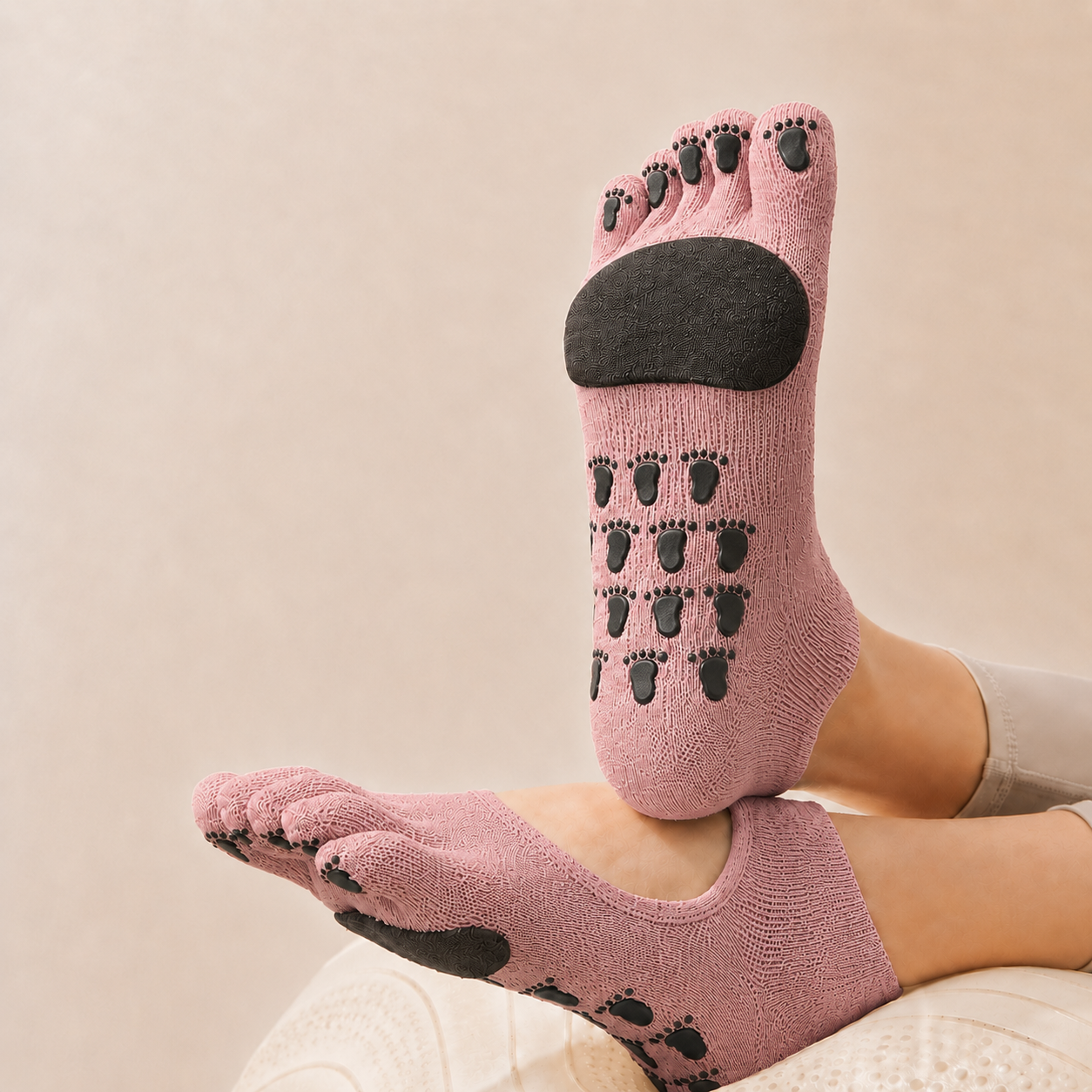 Five-Toe Pilates Grip Socks | Stock Up & Save — From $14.98/Pair