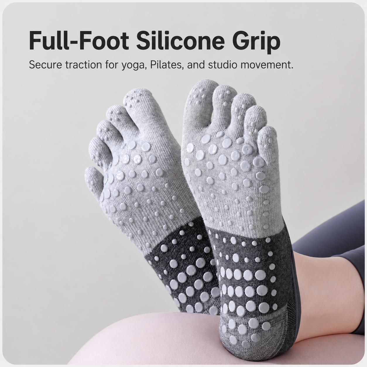 Five-Toe Grip Yoga Socks | Buy More, Save Up to 40%