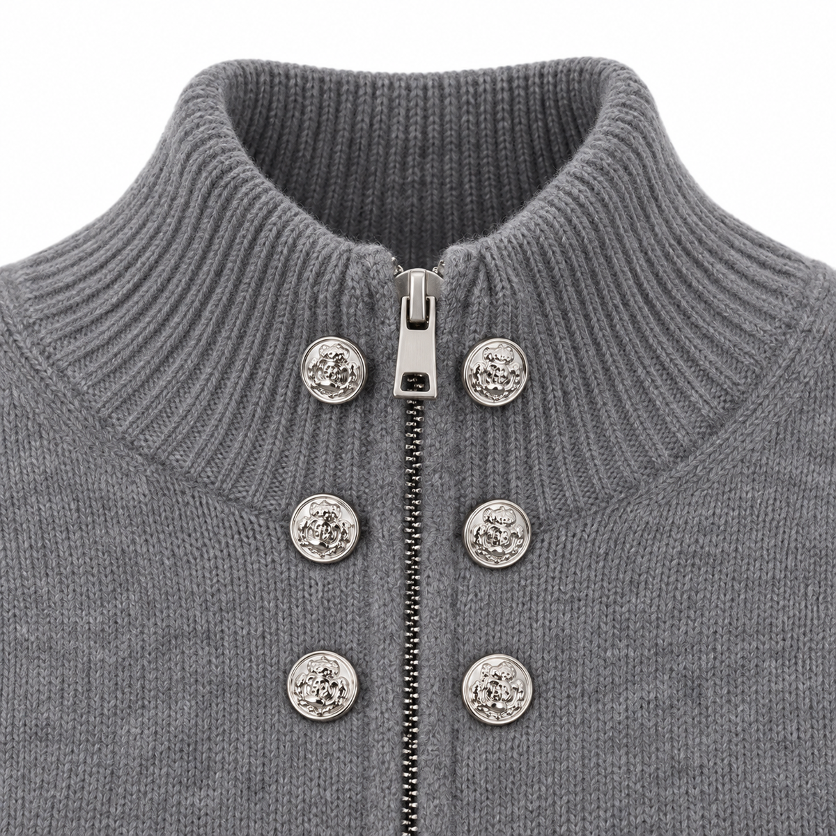 Women's Double-Breasted Knit Cardigan | Cozy Zip-Up