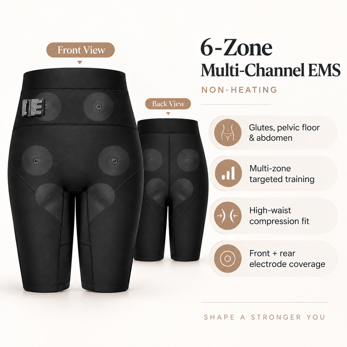 EMS Sculpt Training Shorts – Targeted Glute, Core & Leg Stimulation
